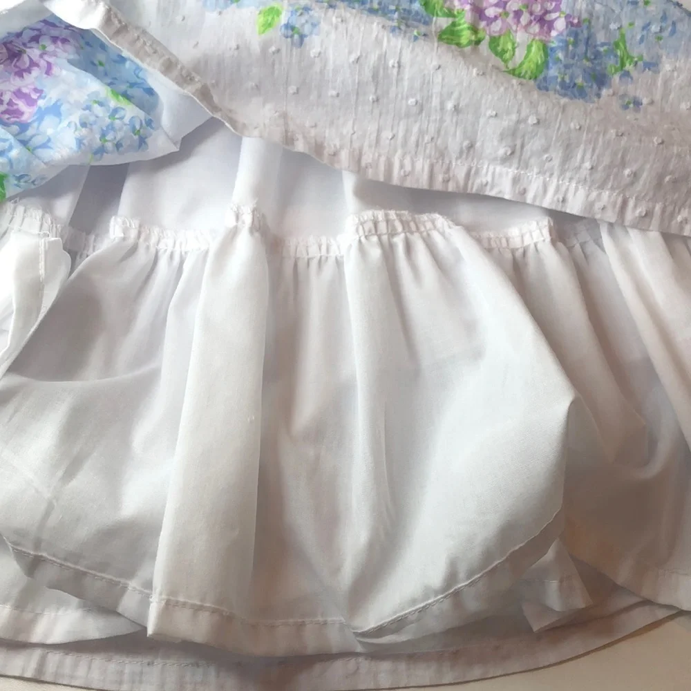 Tommy Bahama Girl's White Swiss Dot Garden Floral Dress & Headband Size 6 - Picture 11 of 14